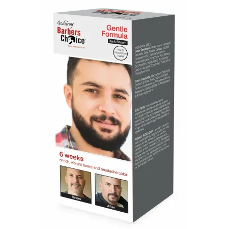 GODEFROY Набор Камуфляж бороды, темно-коричневый / Barbers Choice Dark Brown 145 г - 3