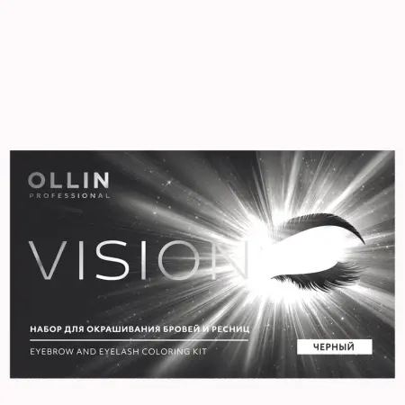 OLLIN PROFESSIONAL Набор для окрашивания бровей и ресниц, черный / OLLIN VISION SET black 20 мл - 1
