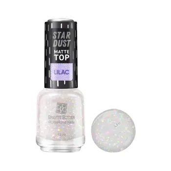 Покрытие топовое для ногтей / STAR DUST MATTE TOP lilak 12 мл