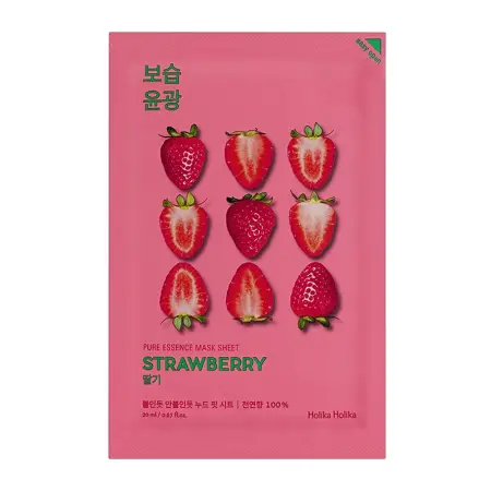 HOLIKA HOLIKA Маска тканевая освежающая Пьюр Эссенс, клубника / Pure Essence Mask Sheet Strawberry 20 мл - 1