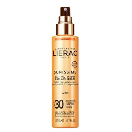 LIERAC Молочко солнцезащитное тонизирующее для тела SPF30 / CАНИССИМ 150 мл - 1