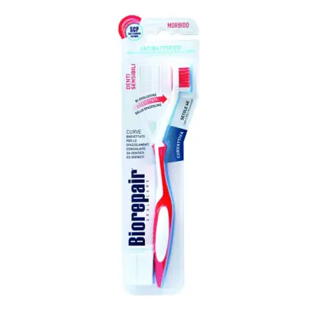 BIOREPAIR Щетка зубная для чувствительных зубов изогнутая, красная / Biorepair CURVE Denti Sensibili - 2