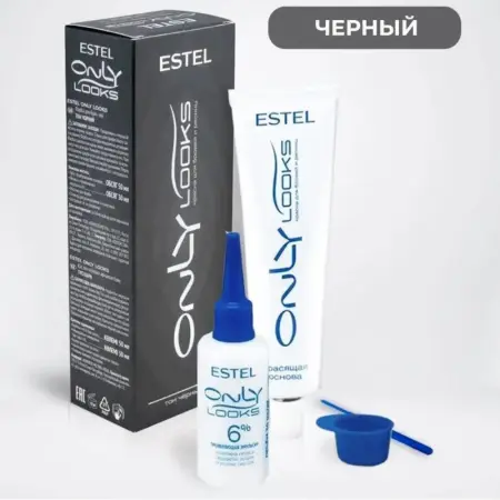 ESTEL PROFESSIONAL Краска для бровей и ресниц, черный / Only Looks - 2