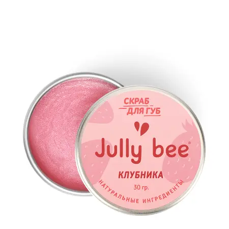 JULLY BEE Скраб для губ, клубника / Jully Bee 30 гр - 2