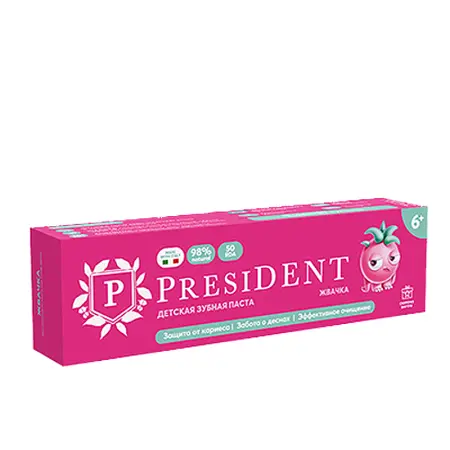 PRESIDENT Паста зубная детская 6+ Жвачка (50 RDA) / President 43 г - 4