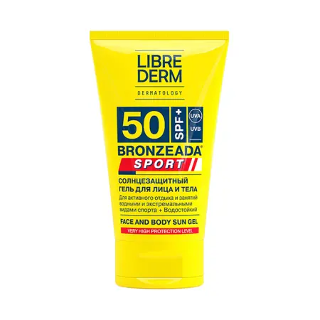 LIBREDERM Гель солнцезащитный для лица и тела SPF 50 / BRONZEADA SPORT 150 мл - 1