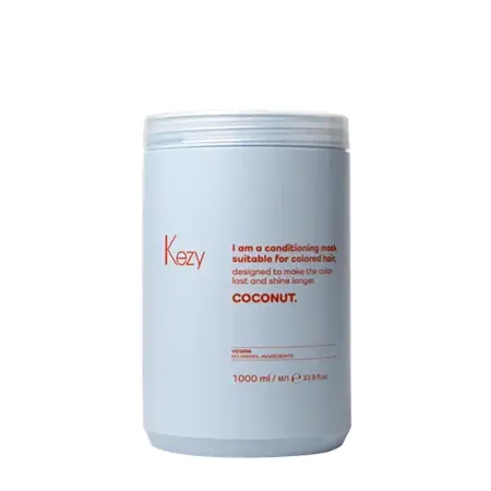 KEZY Маска кондиционирующая с экстрактом кокоса для окрашенных волос / I am COCONUT 1000 мл - 1