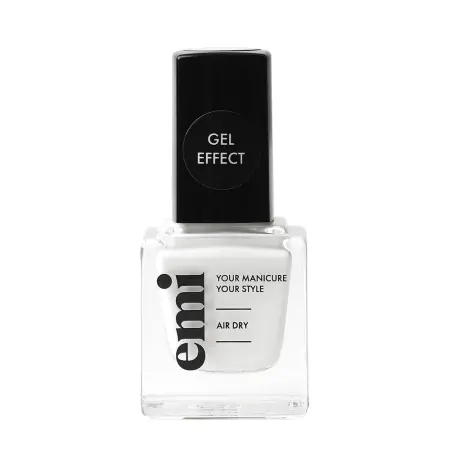 E.MI 001 лак ультрастойкий для ногтей, Снежно-белый / Gel Effect 9 мл - 1