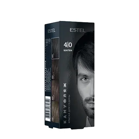 ESTEL PROFESSIONAL 4/0 краска-камуфляж для седины, шатен / ALPHA 20 мл - 1