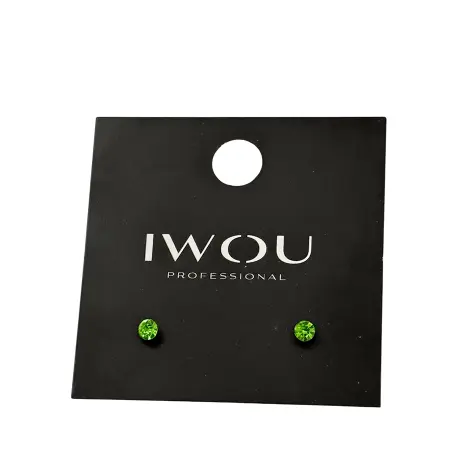 IWOU PROFESSIONAL Серьги гвоздики IWOU молодая трава 4мм - 2