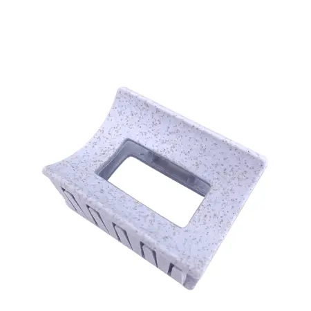 SOLOMEYA Крабик для волос из натуральной пшеницы квадратный, голубой / Straw Claw Hair Clip Square Blue - 1