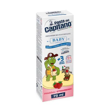 PASTA DEL CAPITANO Паста зубная детская 3+ клубничная / Baby Strawberry 75 мл - 2