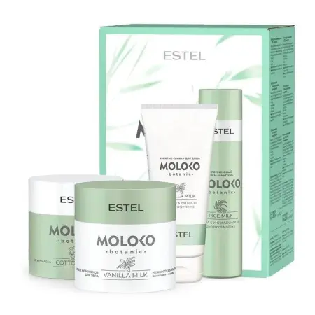ESTEL PROFESSIONAL Набор Растительное молоко. Полное погружение (шампунь 250 мл, маска 300 мл, крем 300 мл, гель 200 мл) Moloko Botanic - 2
