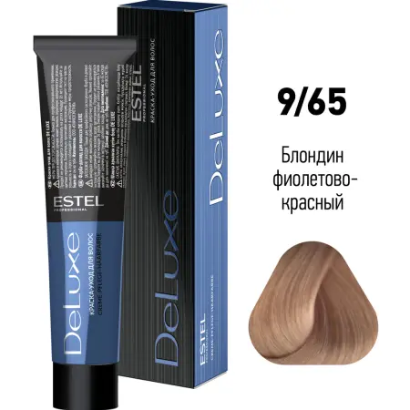 ESTEL PROFESSIONAL 9/65 краска для волос, блондин фиолетово-красный / DELUXE 60 мл - 2