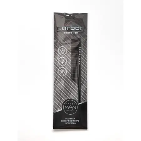 FRESHMAN Расческа для моделирования и стрижки с хвостом / Collection Carbon - 3