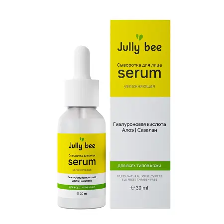 JULLY BEE Сыворотка увлажняющая для лица / ALOE VERA + HYALURONIC ACID 30 мл - 2