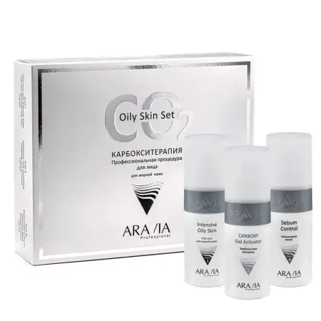 ARAVIA Professional Набор карбокситерапии CO2 Oily Skin Set для жирной кожи лица, 150 мл. х 3 шт. - 9