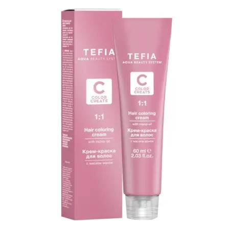 TEFIA 8.27 краска для волос, светлый блондин жемчужный / Color Creats 60 мл - 2