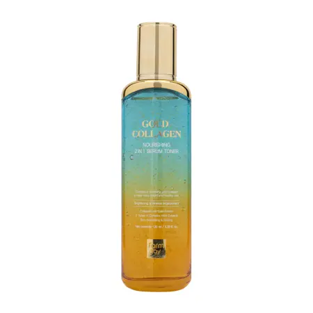 FARMSTAY Тонер-сыворотка для лица / GOLD COLLAGEN NOURISHING 2 IN1 SERUM TONER 130 мл - 1