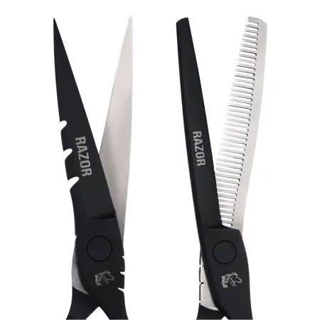 MUSTANG PROFESSIONAL (США) Набор ножниц Mustang Professional RAZOR NP07 Чёрный 6,0 дюйм - 3