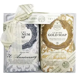Набор мыла для тела (юбилейное золотое + юбилейное платиновое) / Anniversary Platinum & Gold 2*250 гр
