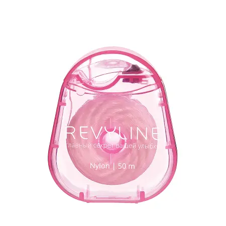 REVYLINE Нить зубная вощеная, нейлон, 50 м, розовая / Bubble Gum - 2