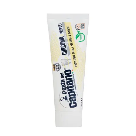 PASTA DEL CAPITANO Паста зубная комплексная защита Куркума и Прополис / Teeth and Gums Protection Turmeric & Propolis 75 мл - 1