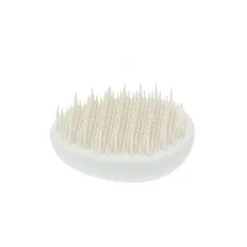 DEWAL BEAUTY Щетка массажная Прованс с пластиковым штифтом, овальная, кремовая, фото 2