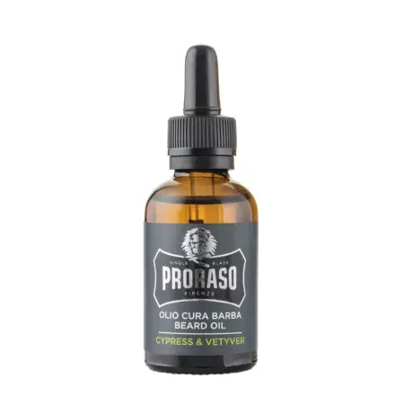 PRORASO Масло смягчающее для бороды / CYPRESS & VETYVER 30 мл - 3