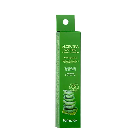 FARMSTAY Сыворотка-роллер успокаивающая для области вокруг глаз с алоэ / Aloevera Soothing Rolling Eye Serum 25 мл - 2