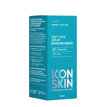 ICON SKIN Сыворотка-концентрат себорегулирующая с ниацинамидом / Rest Your Sebum 30 мл, фото 4