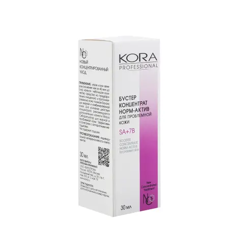 KORA Бустер-концентрат норм-актив для проблемной кожи / KORA PROFESSIONAL 30 мл - 4