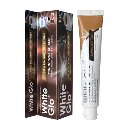 WHITE GLO Паста зубная отбеливающая для любителей кофе и чая / White Glo 100 гр - 2