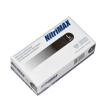 ЧИСТОВЬЕ Перчатки нитрил черные L / NitriMax 100 шт, фото 2
