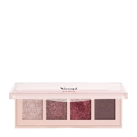 PUPA Палетка теней для век, тон 003 розовый бронзовый / VAMP! 4 EYESHADOWS PALETTE 5,2 гр - 1