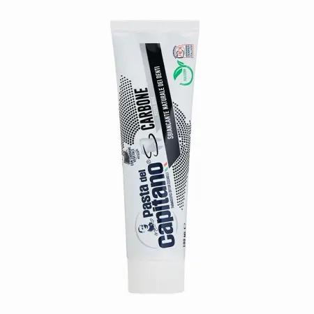 PASTA DEL CAPITANO Паста зубная Whitener Teeth With Charcoal / Отбеливающая с древесным углем 100 мл - 1