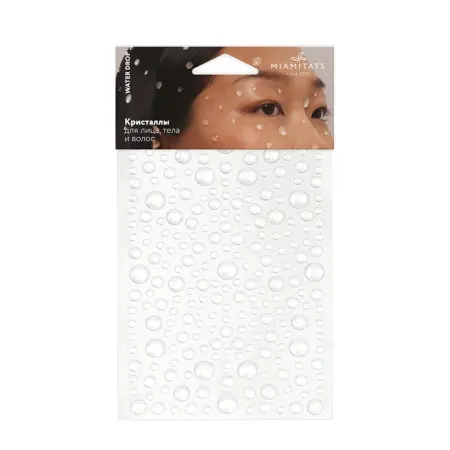 MIAMITATS Кристаллы на клейком слое / CRYSTAL Water Drop 1 шт - 1