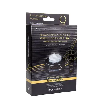 FARMSTAY Маска тканевая для лица с пептидами и муцином улитки / Black Snail & Peptide9 Perfect Cream Mask 10*23 мл, фото 3