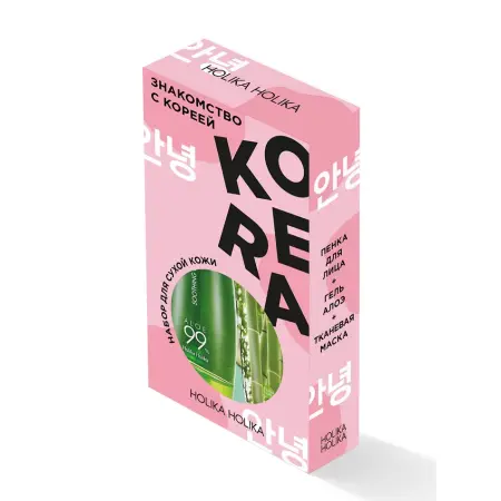 HOLIKA HOLIKA Набор для ухода за сухой кожей лица Знакомство с Кореей (гель 250 мл, пенка 120 мл, тканевая маска 20 мл) Holika Holika - 2