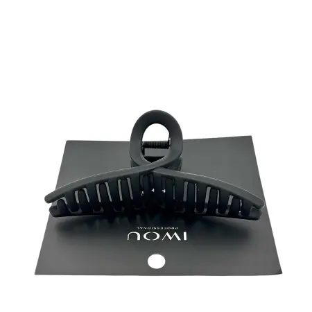 IWOU PROFESSIONAL Краб для волос большой Завиток черный 1шт - 2