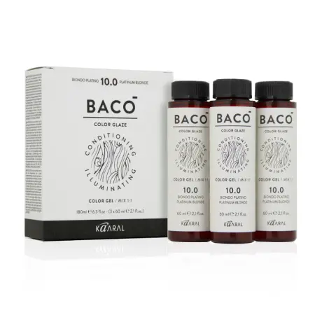 KAARAL 6.11 краска для волос, темный блондин интенсивно-пепельный / BACO COLOR GLAZE 60 мл - 3