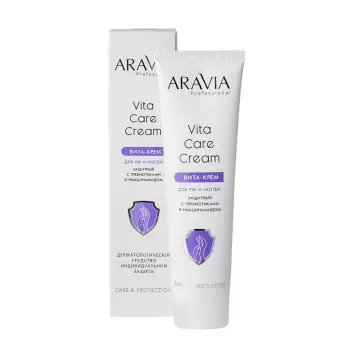 ARAVIA Professional Вита-крем для рук и ногтей защитный с пребиотиками и ниацинамидом / Vita Care Cream 100 мл, фото 2