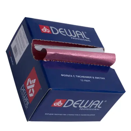 DEWAL PROFESSIONAL Фольга с тиснением, в коробке, розовая, 13 мкм, 127*279 мм 500 шт/уп - 2