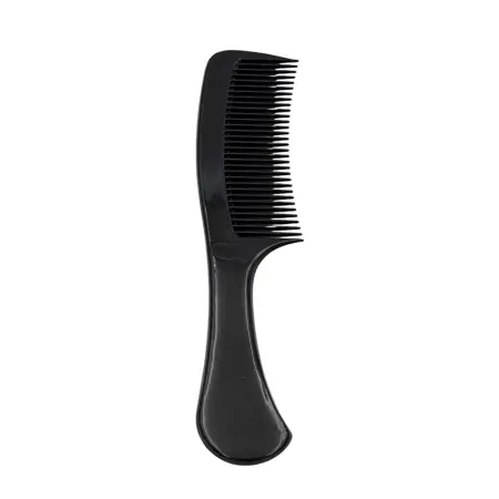 IWOU PROFESSIONAL Расческа с ручкой черная 20см - 1