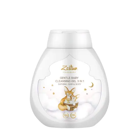 ZEITUN Гель нежный детский 3 в 1 для купания, очищений волос и тела / Mom&Baby 250 мл - 1