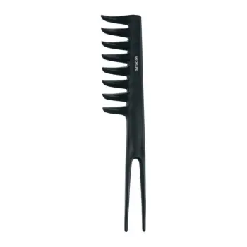 DEWAL PROFESSIONAL Гребень Эконом моделирующий, двойной хвостик (черный) 18,5 см, фото 2