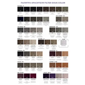 LISAP MILANO 4/58 крем-краска безаммиачная, каштановый красно-фиолетовый / Filter Douscolor 60 мл, фото 3