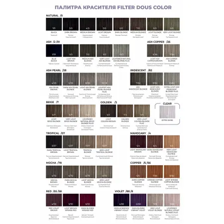 LISAP MILANO 4/58 крем-краска безаммиачная, каштановый красно-фиолетовый / Filter Douscolor 60 мл - 3