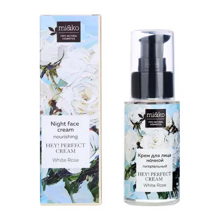 MI&KO Крем питательный ночной для регенерации сухой кожи лица / Hey! Perfect cream White rose 30 мл - 2