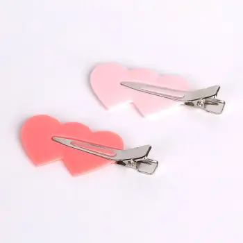 SOLOMEYA Заколка-зажим для волос в форме сердца / No Crease Hair Clips Heart, набор 4 шт, фото 3